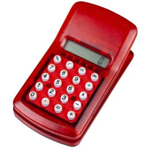 [KIBH932] Calculator Clip Red #BH932 NETT