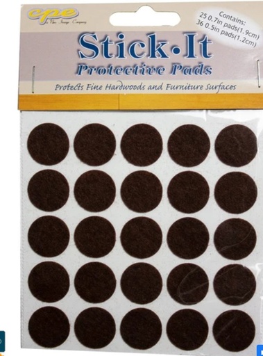 [KICH526] Stick It Brown Felt Protective Pads - SALE