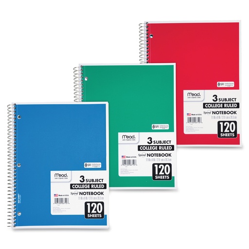 [MD3SNB] Mead 3 Subject #05746/05748 Notebook - Singular (24/ctn)
