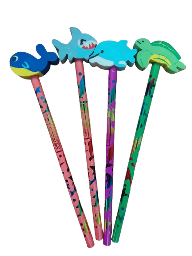 [MO52966] Moon Pencil W/Topper DEEP BLUE SEA  - (36/Tub)