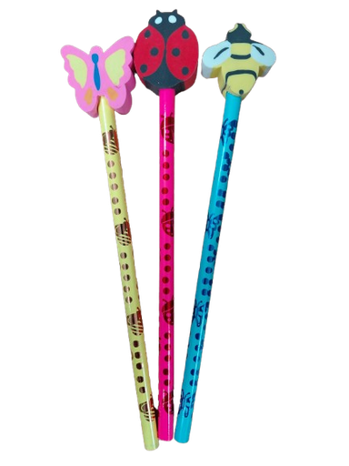 [MO52969] Moon Pencil w/Topper SPRINGTIME  - (36/Tub)