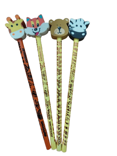 [MO52974] Moon Pencil w/Topper "Awesome Animals" 