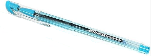 [OB1007] Onyx & Green BLUE MED Gel Stick Pen - (10/bx)