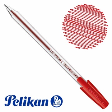 [PNPTECRD] Pelikan Pointec RED BallPoint Pen - (12/bx)