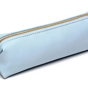 [POP21031] Pearl PU Blue Pencil Case 