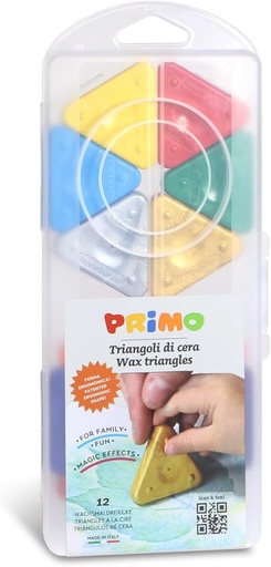 [PR085P12] Primo Triangular #085PT12P Wax 12s Crayons