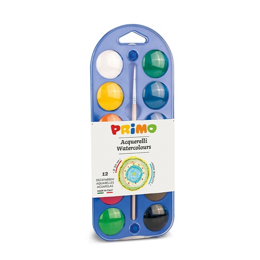 [PR107A12] Primo Watercolour #107A12A Tablets 12's w/Brush