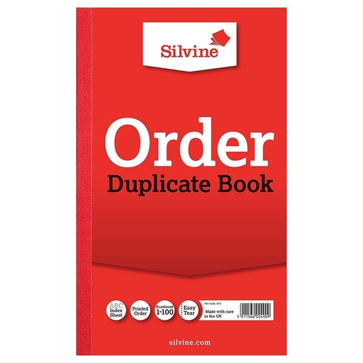 [SD610] Silvine Duplicate Order 8x5 w/Carbon