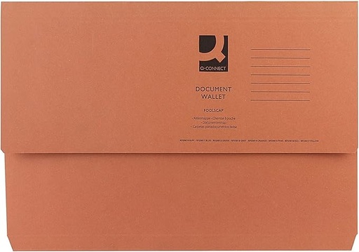 [SDDOCUOR] Document Wallet ORANGE Q-Connect