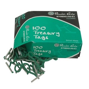 [SDTAGS4] Treasury Tags 4" 102mm Plastic Ends #870900160-61- (Premier Grip)