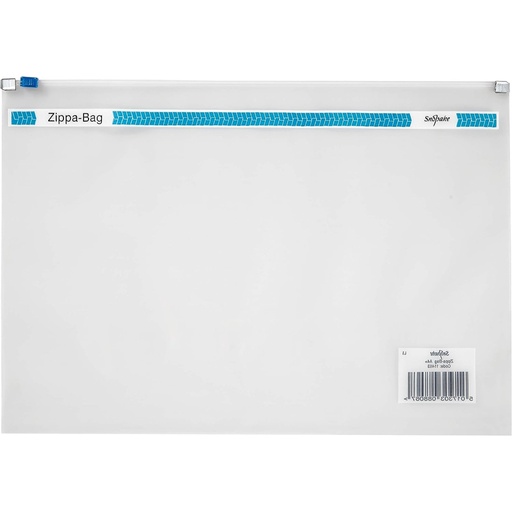 [SE11463] Snopake Zippa Bag A4 Plus Transparent Assorted Colours  (Singular) - (25/pk)