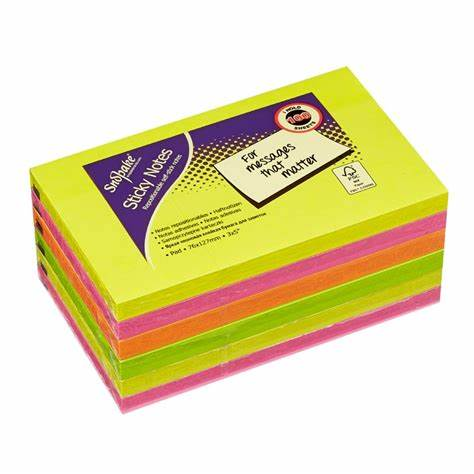 [SE13528] Snopake Sticky 3x5 NEON Notes (SINGLE)