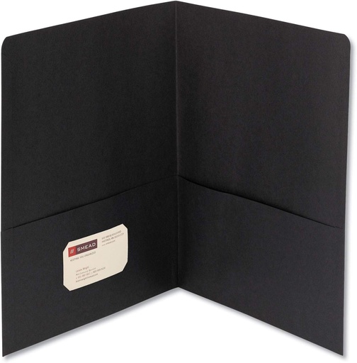 [SMPORTBK] Smead Twin Pocket Black Portfolio