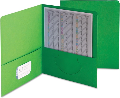 [SMPORTGR] Smead Twin Pocket Green Portfolio