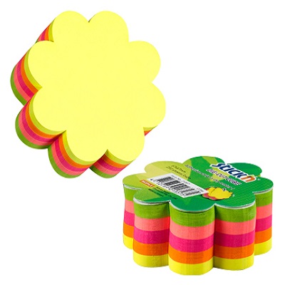 [SS21357] Flower Cube 3x3" Multi Col Sticky Notes