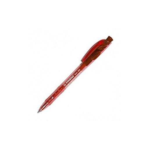 [SS308FRD] Stabilo RED FINE Liner Retractable BallPoint Pen - (10/bx)