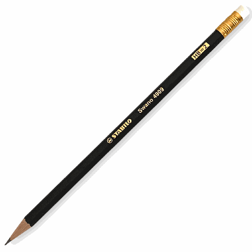 [SS4909] Stabilo Othello "SWANO" Black Pencil (Singular) - (12/bx)