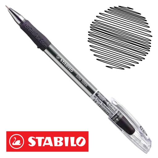 [SS508XBK] Stabilo BLACK Bille X-Fine Needle Point BP Pen (Each) - (10/bx)