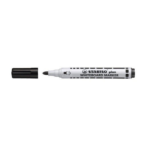 [SS643BK] Plan Whiteboard BLACK Chisel Marker - (10/bx)