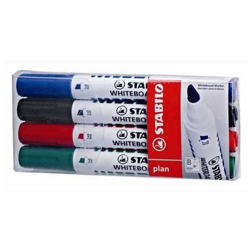 [SS6434] Plan Whiteboard Marker Asst. 4's Chisel