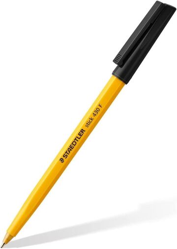 [ST430FBK] Staedtler #430F9 BLACK FINE Ballpoint Stick Pen 
