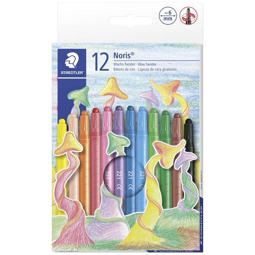 [STTWIS12] Noris Club TWISTABLE #NWP12 Wax Crayons 12's