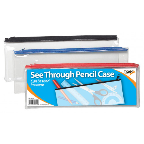 [TS300795] Tiger Pencil Case EXAM CLEAR 330x125mm 