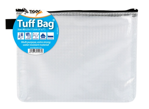 [TS301023] Tiger Tuff Zip Bag A5 (9x7") 