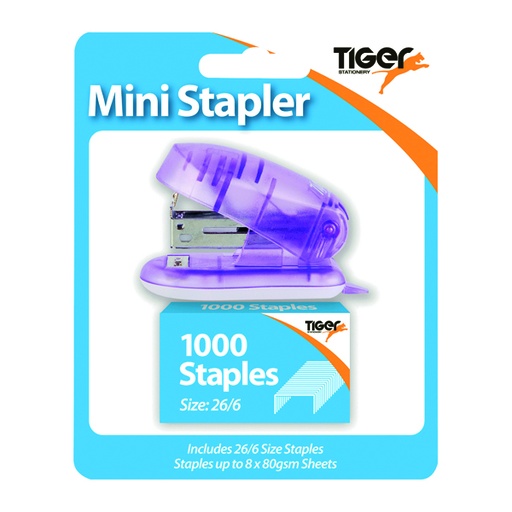 [TS301506] Tiger Mini Stapler & Staples 26/6 