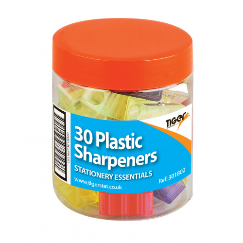 [TS301802] Tiger Sharpener PLASTIC 1 Hole  - (30/Tub)