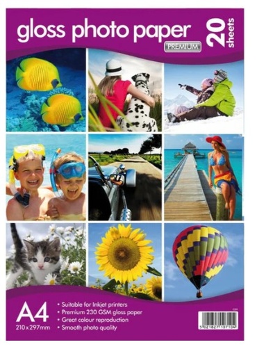 [TSC331] Photo Paper GLOSS A4 Premium 20sht/pk