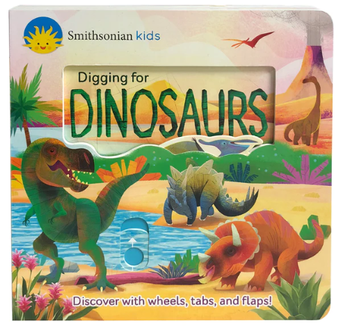 [TT100220] Digging For Dinosaurs Wheels Deluxe Act. Board Book - Sale