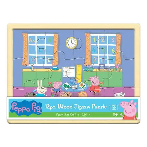 [UPPZWOPI] 38820* PEPPA PIG Wood 12pc Puzzle