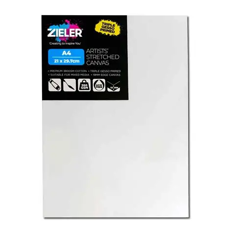 [SD292254] Stretched White A4 Canvas Thin Edge - Zieler #9292254