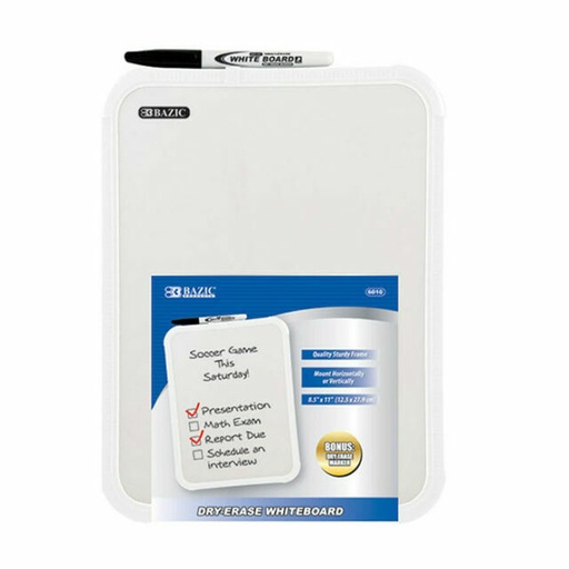 [BZ6010] Dry Erase Board 8.5x11" Magnetic w/Marker #6010 - (12/bx)