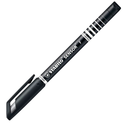 [SSSENSBK] Stabilo SENSOR Fineliner BLACK #189/46 0.3mm Pen (Each) - (10/bx)