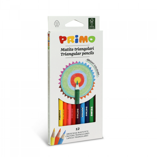 [PR515T12] Primo Triangular #5151T Coloured Pencils 12s - (24/ctn)