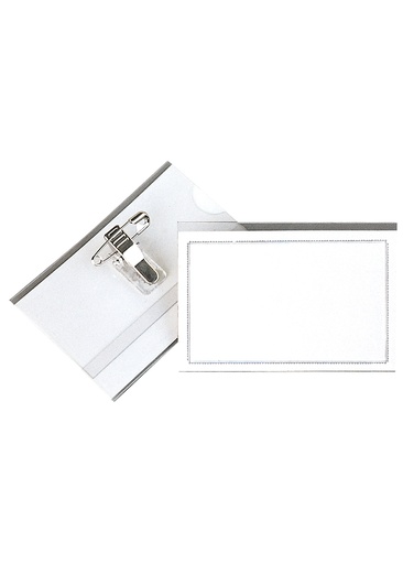 [YABADGCP] Name Badge w/Clip & Pin 3-1/2" x 2-1/4" (Singular) - (50/pk)