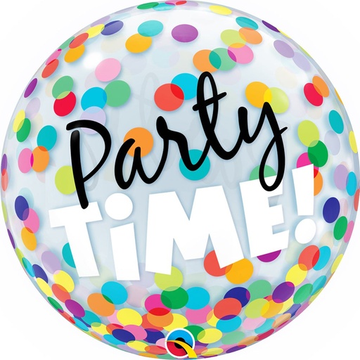 [SD23636Q] Qualatex 22" Party Time Coloured Dots Balloon