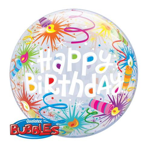 [SD16658Q] Qualatex 22" Happy Birthday Bubble Balloon