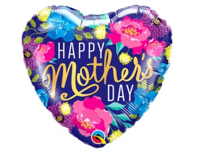 [SD21541Q] Qualatex 18" Mother's Day Peonies Foil Balloon