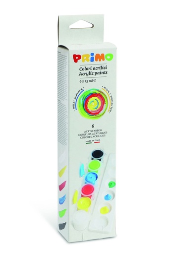 [PR408TA6] Primo Acrylic #408TA6 Paint Pots 6's  - (12/ctn)