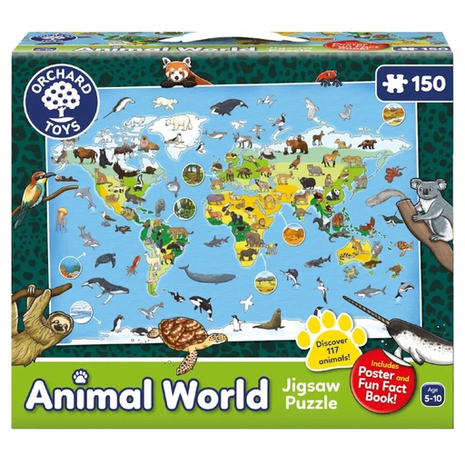 [OR300] Animal World 150pc Puzzle 5-10yrs