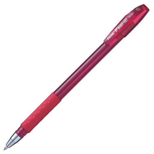 [PEBX487B] Pentel Feel It BP 0.7mm RED Pen - (12/bx)