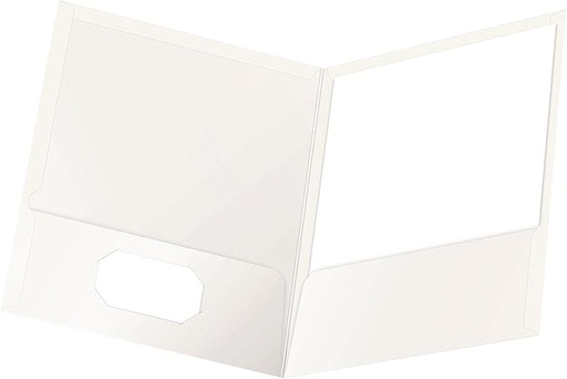 [ESPORTWH] Twin Pocket Showfolio WHITE LAMINATED #51704 L/S - Sold Singular- (25/bx)