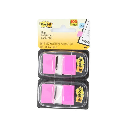 [3MFLAGPI] Post It Tape Flags PINK 3M 1"x1.7" - Sold Singular