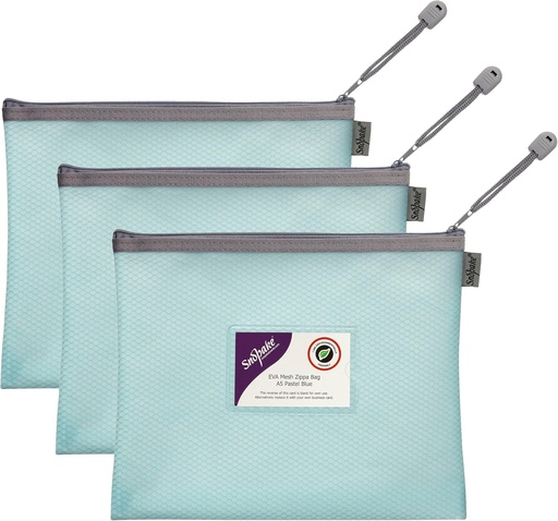 [SE15901] Snopake EVA Zippa Bag A5 Pastel Blue (Sold Sing) - (3/pk)