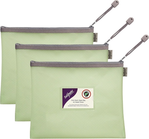 [SE15902] Snopake EVA Zippa Bag A5 Pastel Green (Sold Sing) - (3/pk)