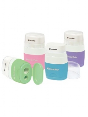 [SE40381] Swordfish Sharpener & Eraser Pastel Twin Combo 