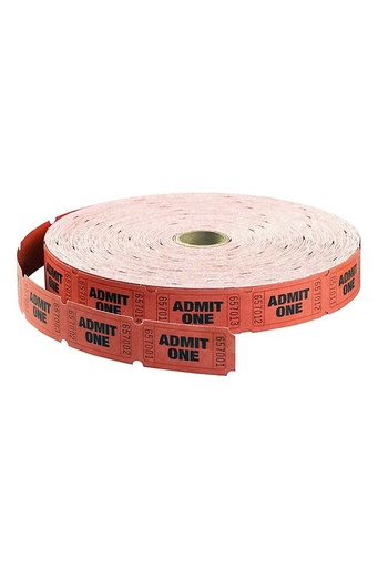 [MCTICKRD] Admission Roll Tickets RED #18-610